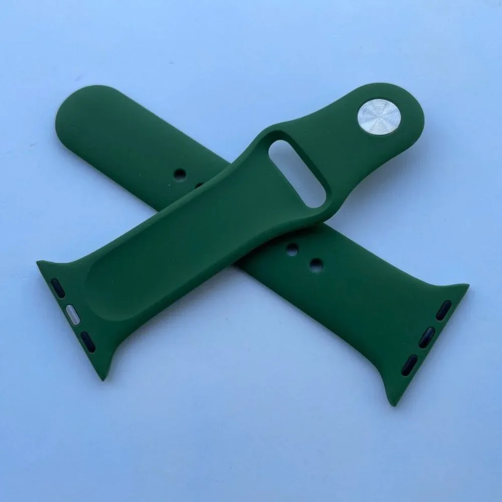 Replacement Strap for iWatch Green Tone Silicon Rubber Band Size 38/40mm